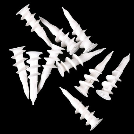 

10 Pcs Self Drilling Wall Threaded Drywall Plastic Auger Anchors