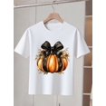 thumbnail image 1 of Halloween T-shirt - Soft Breathable Fabric, Regular Fit Short Sleeve Top for Spring/Summer, Perfect for Casual Attire, Everyday Youngsters'S Clothing | Playful Graphic Tee | Comfortable Fit, 1 of 6