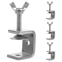 Worgeous 4 Pcs Woodworking Vice Whittling Clamps Kit Hole Silver