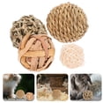thumbnail image 3 of EeaseMX pelotas para mascotas, juguetes para conejos, de paja de ratán, para masticar, para limpiar los dientes, para entrenar y morder., 3 of 8