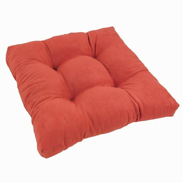 Blazing Needles 94005-1CH-MS-CR Coussin de Chaise de Salle à Manger en Microsuède Carré de 19 Pouces - Rouge Cardinal