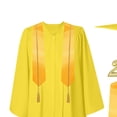 thumbnail image 4 of Odeerbi 5-17 Years Kids Teen Boys Girls Graduation Gown Set Solid Color Long Sleeve Robe with Stole, Cap & Honor Cord, Complete 4-Piece Outfit, 4 of 6