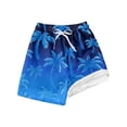 thumbnail image 3 of Toddler Swimsuit Boy Boys Quick Dry Swim Trunks with Compression Liner Boys Bathing Suit Blue 10-12 Years, 3 of 3
