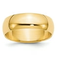 thumbnail image 1 of Bracelet de Mariage Demi-Rond en Or Jaune 14K 7mm, 1 of 3