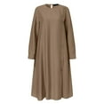 thumbnail image 4 of Elegant Women's Long Sleeve Button Down Abaya Casual Dress for Dubai Fashion, 4 of 5