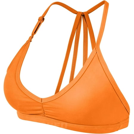 Sports Bras for Women Padded Backless Workout Bra Karlena Low Impact Criss Cross Yoga Crop Tank Top