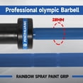 thumbnail image 2 of 7ft Olympic Barbell, Barbell for Weightlifting and Powerlifting 45lb, Olympic Bar for 1000lbs Capacity, Weight Bar Fit 2” Standard Weights，Blue, 2 of 7