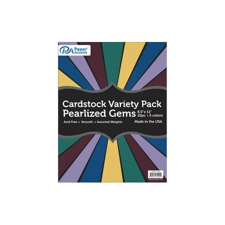 Gems Variety Pack - Variety Pack 8.5x11 10pc Pearlized Gems