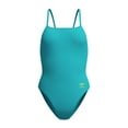thumbnail image 1 of Speedo Women's Solid Web Back Competitive One Piece Thin Strap Swimsuit  -  Turquoise Gem, 34, 1 of 4