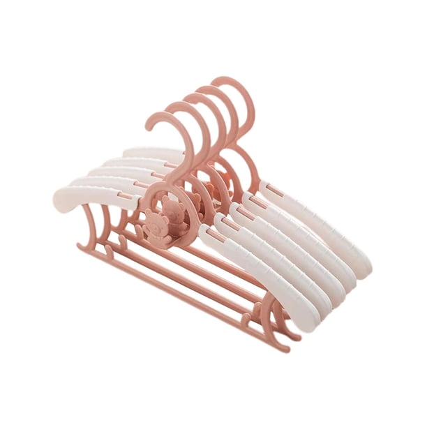 5 perchas ajustables para armario de guardería, para niños y niñas. rosa