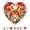 Red, variant on Yangka Heart Shaped Yellow Orange Butterfly Acrylic Puzzle Suncatcher, Floral Stained Glass Effect Window Hanging, Cheerful Home Decor