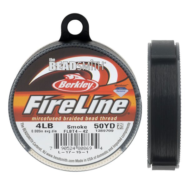 FireLine Braided Beading Thread, 4lb Test and 0.005 Thick, 50 Yards