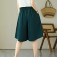 thumbnail image 5 of Summer Ladies' Comfortable Solid Color Casual Shorts with Elasticated Waist, Lightweight, 5 of 7