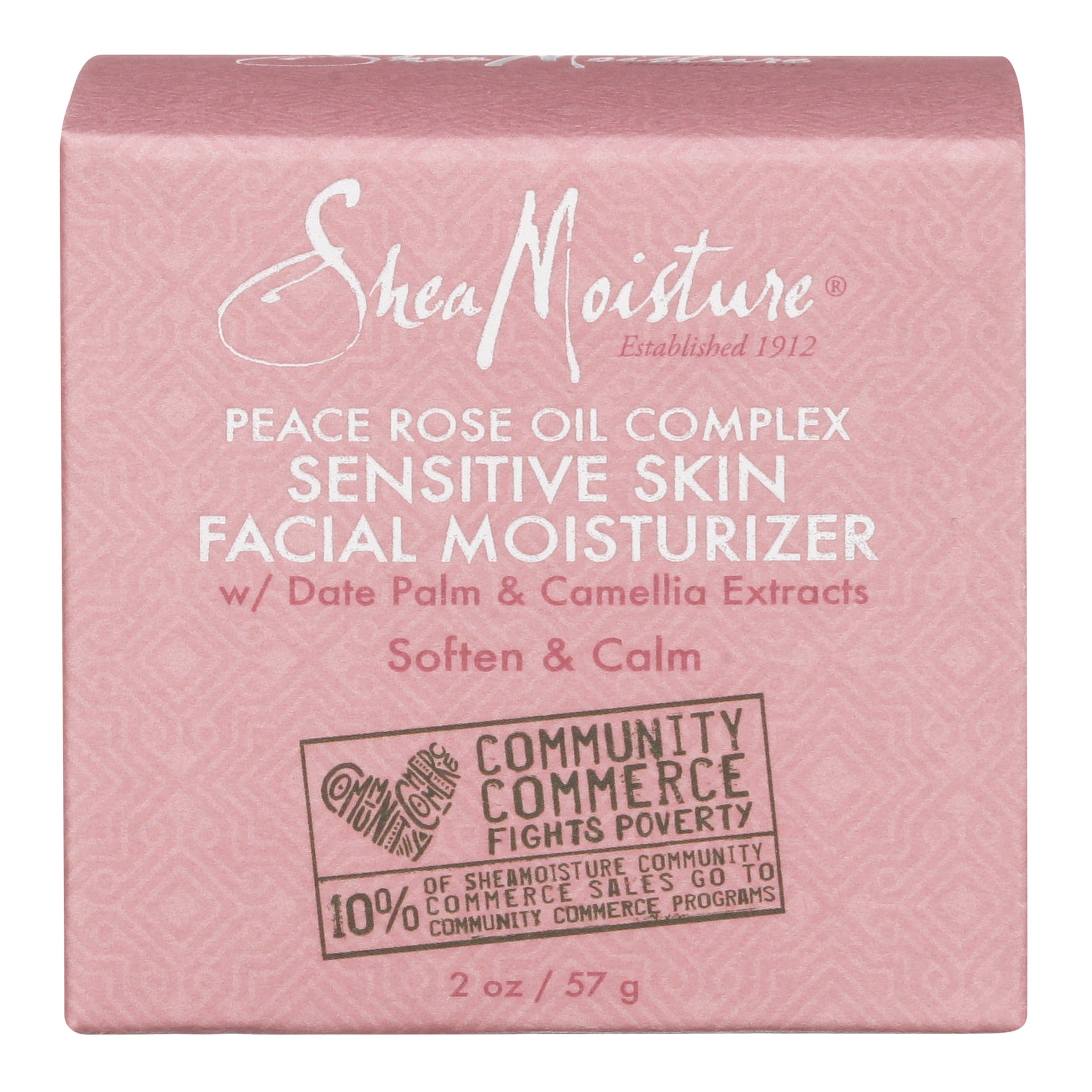 shea moisture peace rose oil complex sensitive skin facial moisturizer