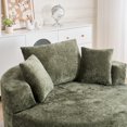 thumbnail image 3 of Modular Corduroy Sofa, No Assembly Required Cloud Recliner with Cylindrical Back Pillow, Soft Fluffy Upholstered Single Sofa, One-Piece Combination Couch for Living Room Bedroom, 3 of 5