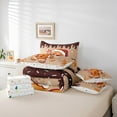 thumbnail image 6 of Feelyou Brown Gingerbread Man Bedding Comforter Set 7 Pieces, Christmas Candy Full Bedding Set, Winter Festival Reversible Fitted Sheet Flat Sheet, Super Cozy Room Decor, 6 of 8