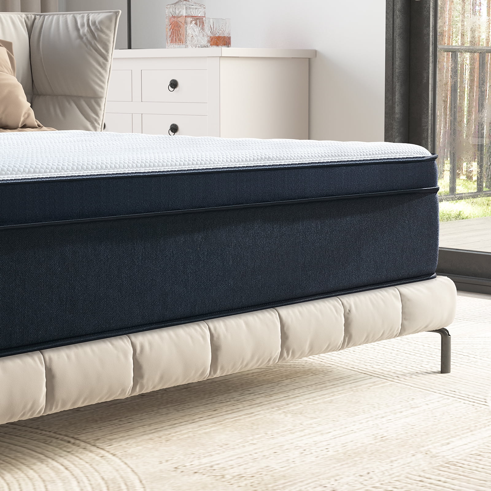 Full Size Mattress, JIAVA 12" Medium Hybrid Memory Foam Mattress in a Box, Full Mattress