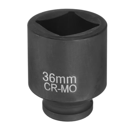 Uxcell 4 Point Square Socket 3/4" Drive 36mm Metric CR-MO Impact Wheel Socket