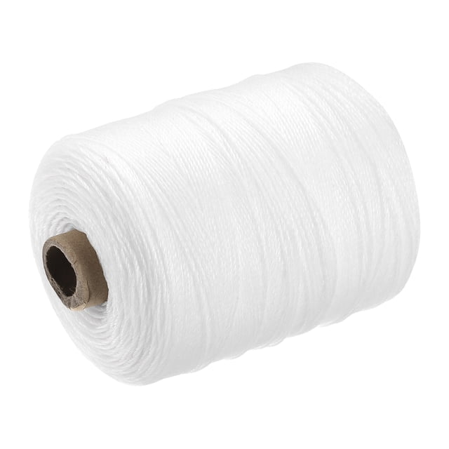 Torcida Albañil Línea Nylon Cordel Cuerda Cordón Blanco 600M/656 Yardas 1mm Diámetro para Redes, Paisajismo, Hogar Mejora, Bricolaje Proyecto, Artesanía, Albañilería