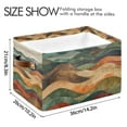 thumbnail image 4 of Yayeee 2 Pack Canvas Storage Basket with Handles for Shelves Fabric Bins Closet Organizer, Abstract Wavy Landscape, 4 of 8