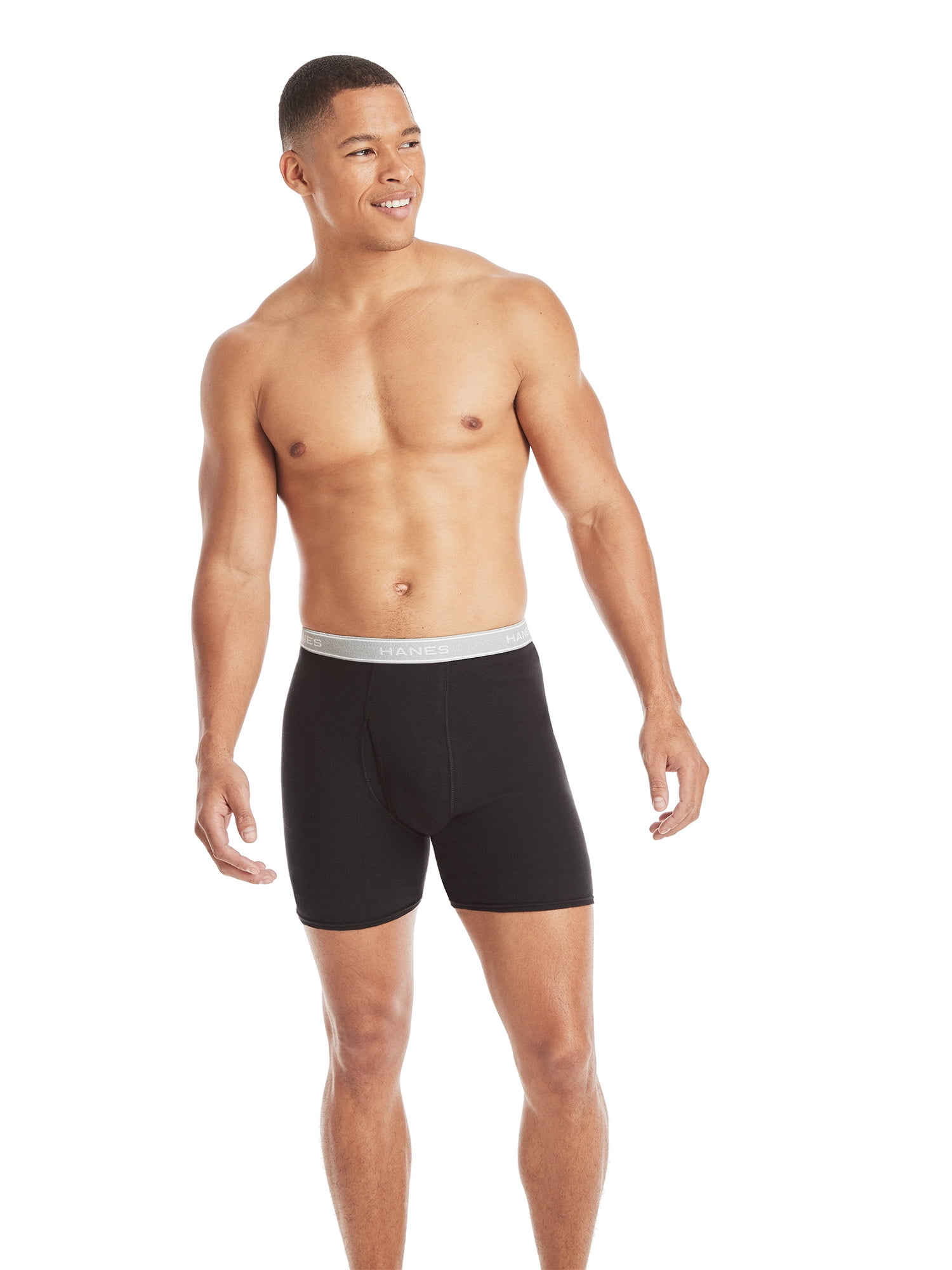 Hanes Our Most Comfortable Yet Grey Mens Underwear Boxer Briefs Size Medium  #2