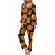 thumbnail image 1 of Puntoco Mujer Otoño Moda Casual Impreso Cuello En V Manga Larga + Pantalones Traje Naranja Xl, 1 of 5