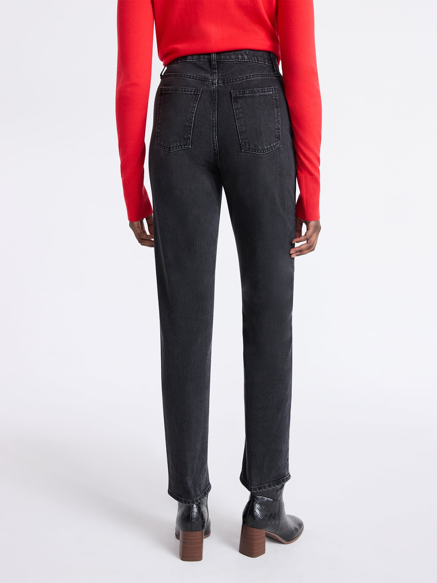 Free Assembly Women's and Women's Plus High Rise Straight Jeans, 30" Inseam, Sizes 0-26W