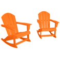 thumbnail image 3 of Chaise à Bascule Extérieure en Plastique HDPE Orange (Ensemble de 2), 3 of 6