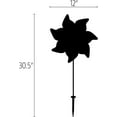 thumbnail image 4 of In the Breeze 2621 — 12-inch Striped Iridescent Pinwheel Spinner — Colorful Mylar Wind Spinner for Yards and Gardens, 4 of 5