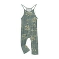 thumbnail image 6 of Odeerbi 5-14 Years Teen Girls Summer Jumpsuit Floral Print Camisole Romper Casual Overalls Bib Overall Pantss with Pockets, 6 of 6