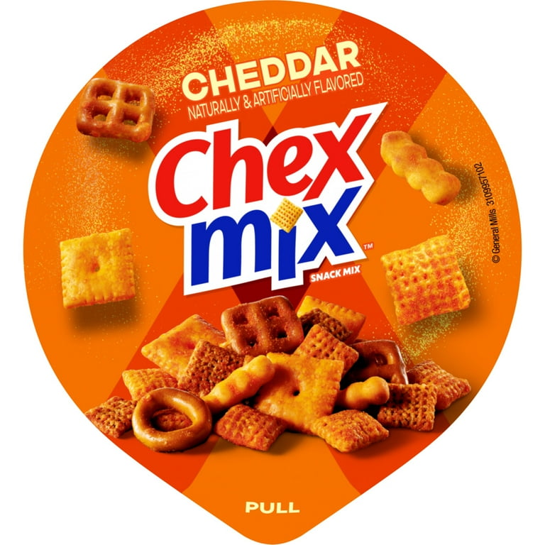 Chex Mix Cheddar Flavored Snack Mix, Snack Cup, 2.5 oz - Walmart.com