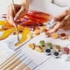 thumbnail image 2 of Juego de pinceles de madera, 6 piezas de pinceles para pintura acrílica, kit de pinceles de pintura, pinceles de artista para óleo, acuarela, tableros de lona, ​​roca, cuerpo, cara, uñas, 2 of 5