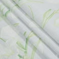 thumbnail image 4 of TWOPAGES 26"x96" Polyester Linen Drape Pinch Pleated Light Filtering Floral Print Curtain for Kitchen, 1 Panel, Green Lily, 4 of 6