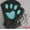 Army green, variant on Winter Lovely Half Cover Paw Bear Cat Claw Gloves Short Finger