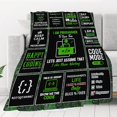 thumbnail image 2 of Programmer Blanket Computer Coding Programmer Gifts for Men Women, Gifts for Programmer, Funny Nerd Gifts, Software Engineer Gifts, Green Black Science Programming Throw Blankets 60"x50", 2 of 6