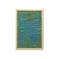 thumbnail image 1 of Abstract Wall Art with Frame, Alligator Skin Animal Crocodile Reptile Safari Wildlife Vibrant Art, Printed Fabric Poster for Bathroom Living Room, 23" x 35", Green Blue, by Ambesonne, 1 of 2