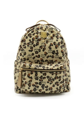 Mcm store leopard backpack