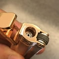 thumbnail image 2 of Metal Jet Flame Lighter Grinding Flint Wheel Lockable Butane Gas Windproof Cigar Cigarette Lighter - Gold, 2 of 5