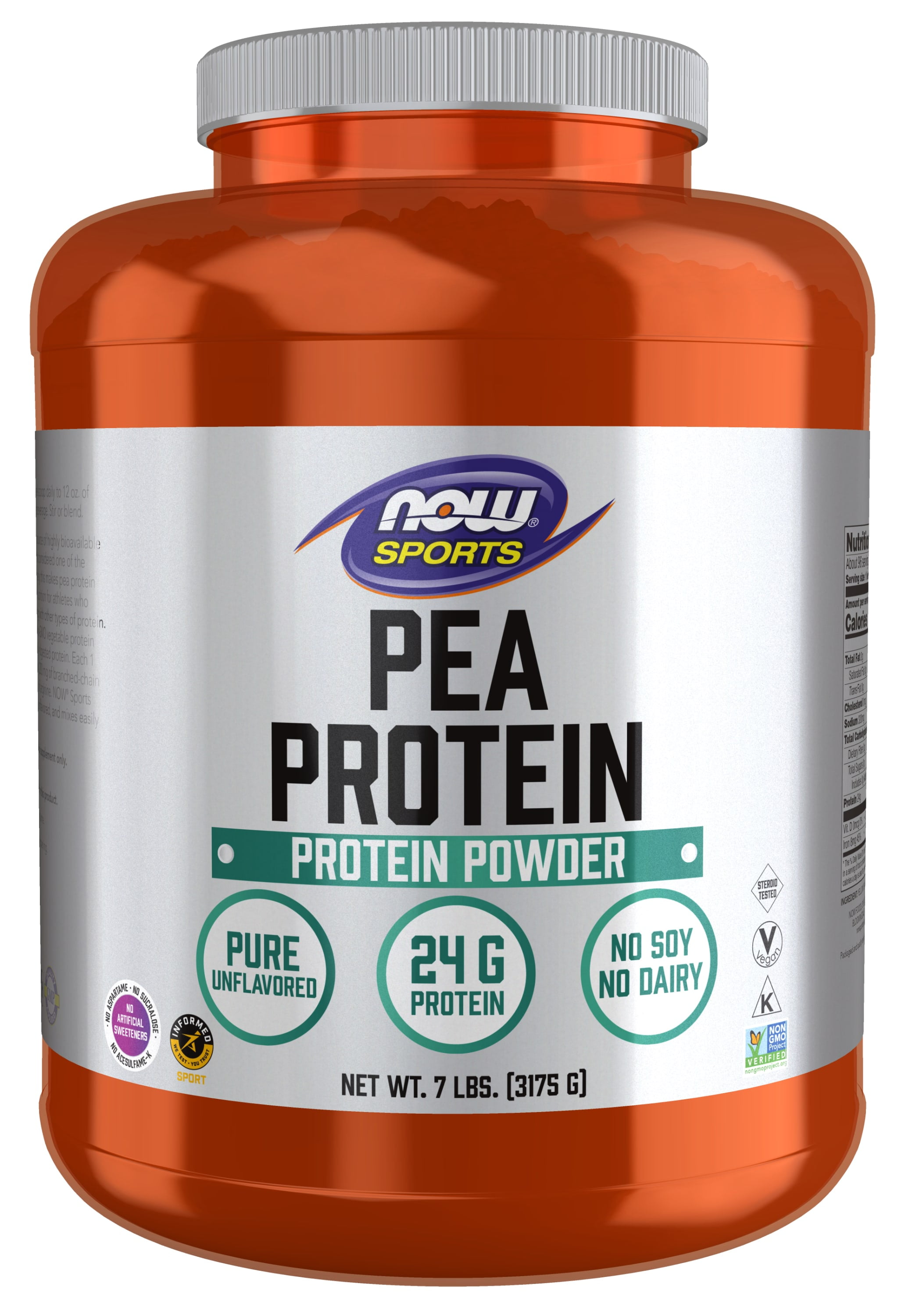 NOW Sports Nutrition, Pea Protein 24g, Fast Absorbing, Unflavored
