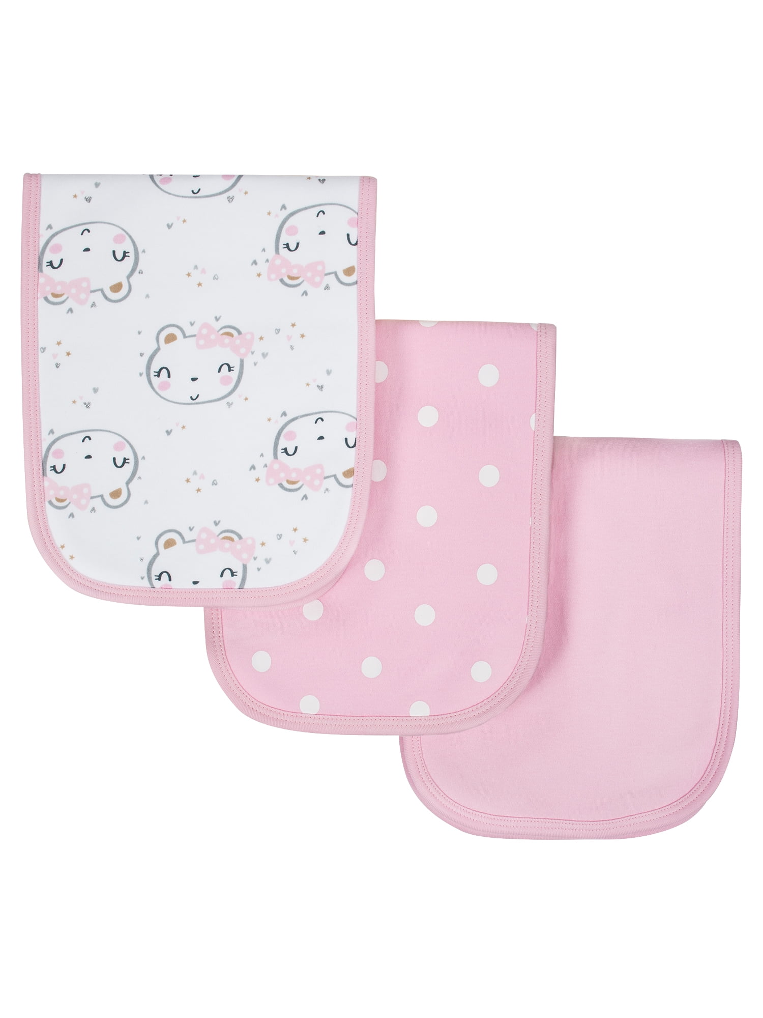 Gerber Gerber Baby Girl Infant Burp Cloths, 3Pack