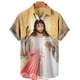 thumbnail image 3 of Camisetas gráficas de Cristo Jesús para hombres, ropa, camisas hawaianas estampadas en 3D, camisetas de playa de manga corta, blusas Y2K, ropa vintage, blusas con solapa, 3 of 5