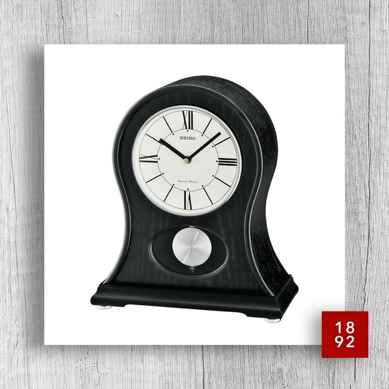 【中古】 Slow Jams： Timeless Collection 7 Seiko James Wooden Mantel Pendulum Clock, Black, Quartz