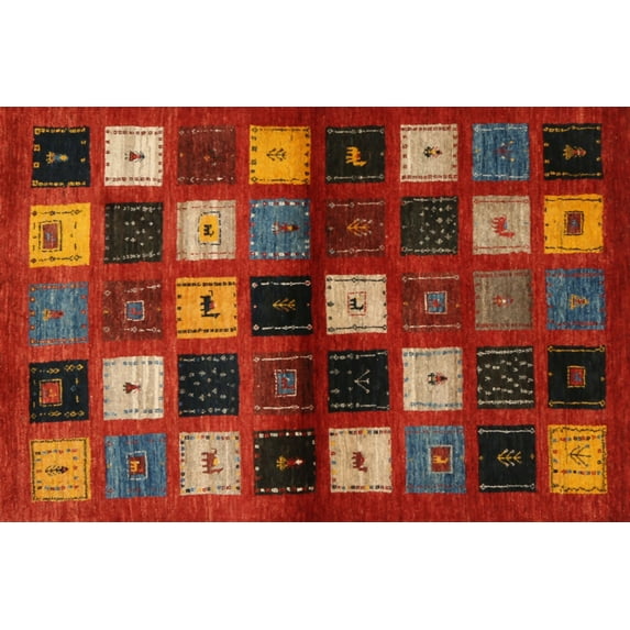 Ahgly Company Machine Washable Indoor Rectangle Contemporary Sienna Brown Area Rugs, 8' x 10'