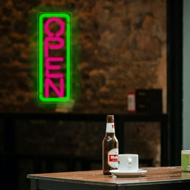 Led Neon Open Sign for Business, CTTNLS Neon Open Signs  14.56"x5.51" for Business & Store Window, Switch ON/OFF Bright Neon Light Open Sign for Party Bar Salon Store Coffee Shop Club Hotel Wall Decor