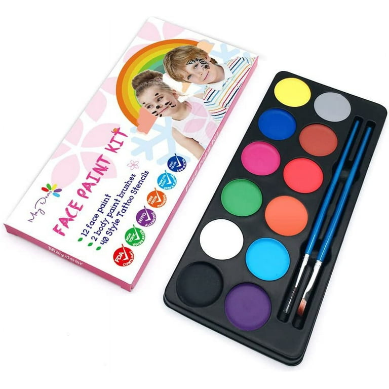 Balnore Face Painting Kit for Kids 8 Large Washable Paints