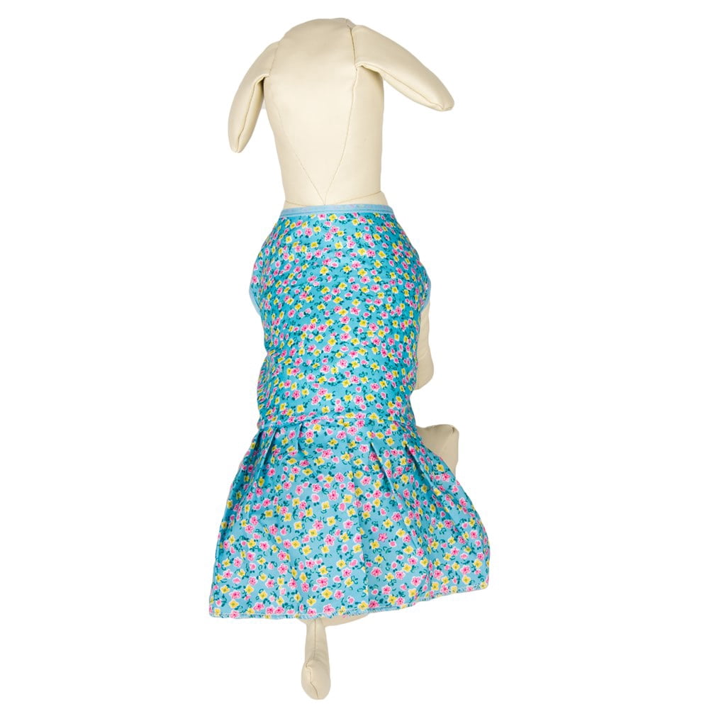 CUECUEPET Cute Blue Floral Casual Everyday Dress for Female / Girl Dogs and Puppies [Multiple Sizes Available]