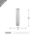 thumbnail image 2 of WGV Frosted Glass Hurricane Candle Shade Chimney Tube - 2.5" Wide x 14" Height, Good quality, Heavy Weighted Base - 1 Pc, 2 of 7
