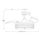 thumbnail image 2 of Ventilador De Techo Retráctil 42", Luz LED, Cromo, 3 Aspas, 6 Velocidades, 2 of 5