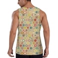 thumbnail image 3 of Gaeub Retro Geometry Men's Athletic Tank Top, Workout Sleeveless Shirts, Running Tank Tops for Gym, Running, Training - 4X-Large, 3 of 9