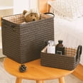 thumbnail image 4 of Cheers Storage Basket Soft Handle Large Capacity PP Woven Vanity Organizer Box Home Supplies, 4 of 7